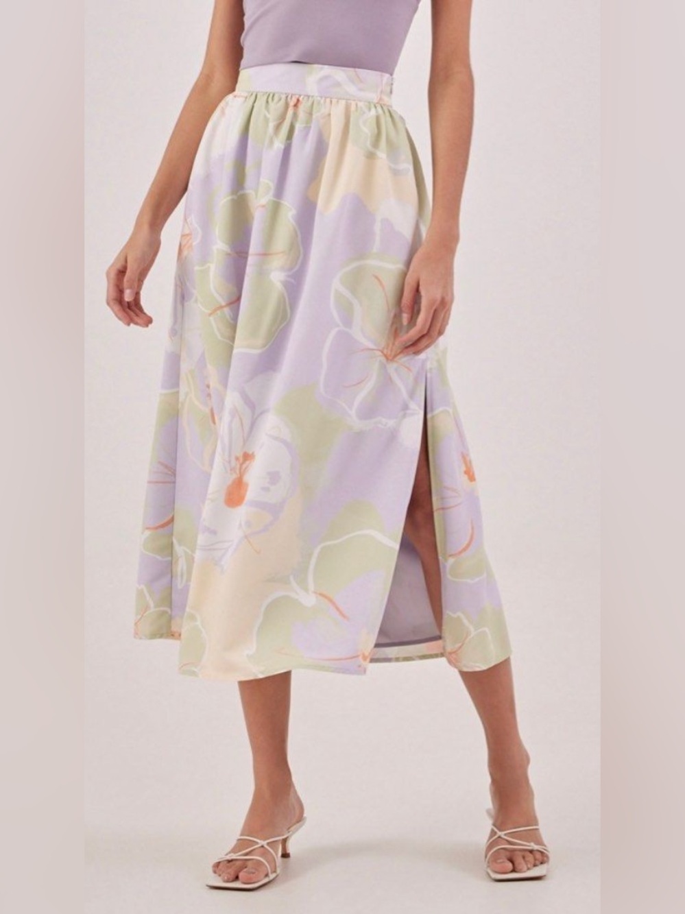 Love, Bonito Floral Midi Skirt - Zoelle Midaxi Skirt in Buds Of Joy